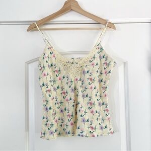 Vintage 100% Silk Floral Intimates Tank - 6